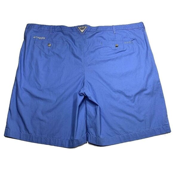 NWT Columbia PFG Bonehead II Shorts 50 Blue Flat Front Fish Golf Mens UPF 30 - Picture 2 of 8